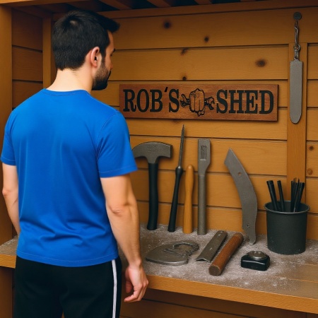 Personalised Dads Wood Shed Sign