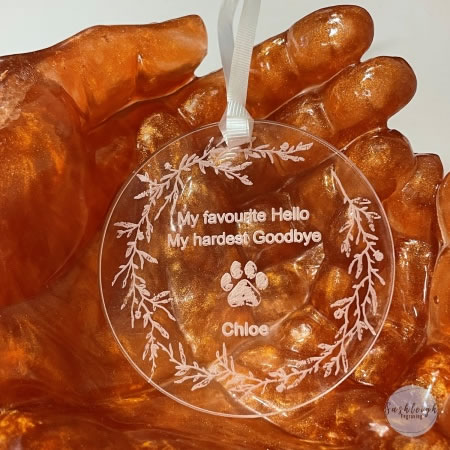 Memorial Pet Ornament - Favourite Hello Hardest Goodbye