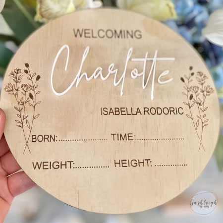 Baby Birth Announcement Plaque