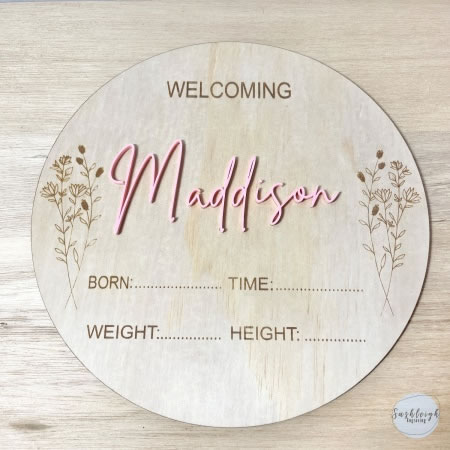 Baby Birth Announcement Plaque