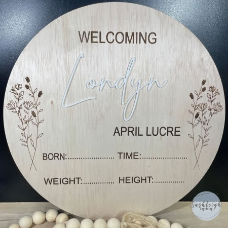 Baby Birth Announcement Plaque