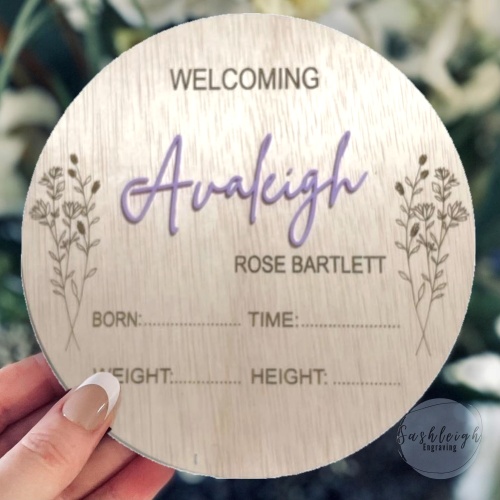 Baby Birth Announcement Plaque