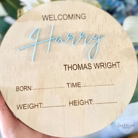 Baby Birth Announcement Plaque