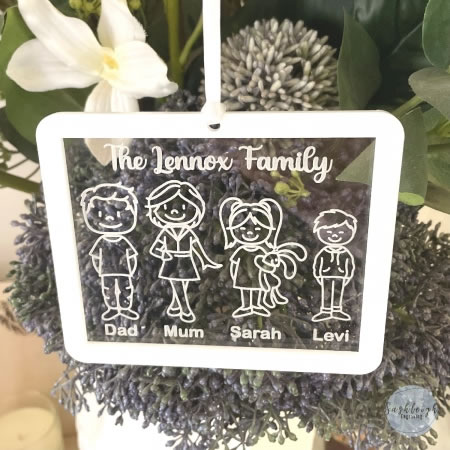 Christmas Ornament Family with Names