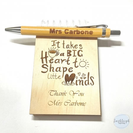 Teacher Gift Note Book and Pen