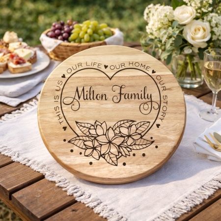 Personalised Cheese Board with Hidden Knives