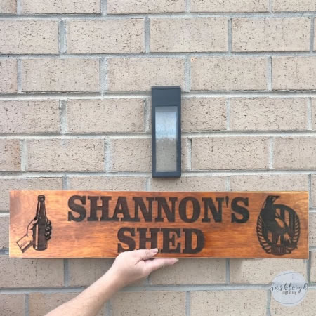 Personalised Outdoor Sign with Footy Team and Beer