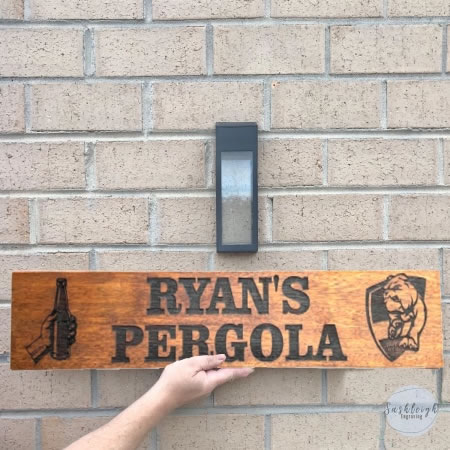 Personalised Outdoor Sign with Footy Team and Beer
