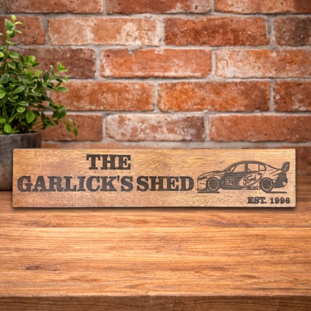 Shed Sign with Car