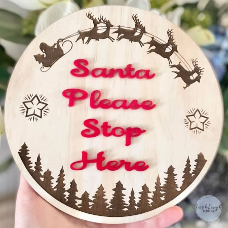 Santa Please Stop Here Plaque