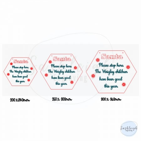Santa Please Stop Here Personalised Plaque