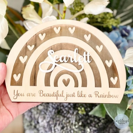 You are beautiful just like a Rainbow Plaque