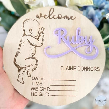 Baby Announcement Plaque