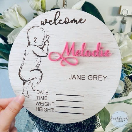 Baby Announcement Plaque