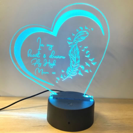 LED Night Light - In my heart and dreams
