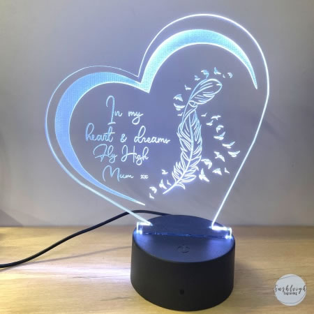 LED Night Light - In my heart and dreams