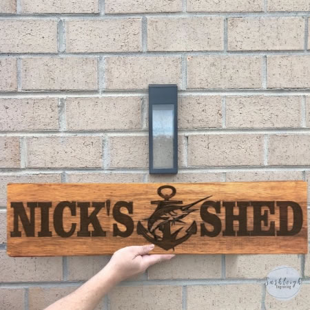Shed Sign with Anchor and Fish