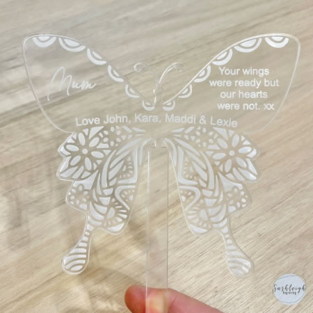 Memorial Butterfly Stake for Pot