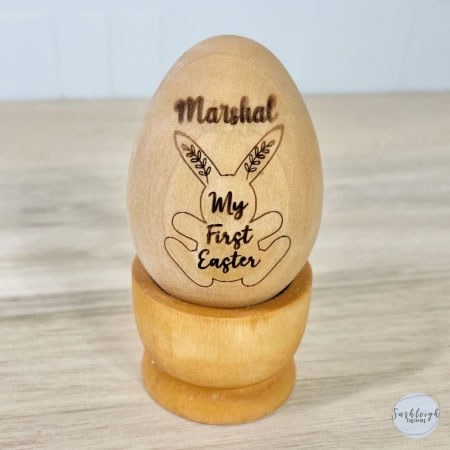 Easter Egg and Cup Solid Wood
