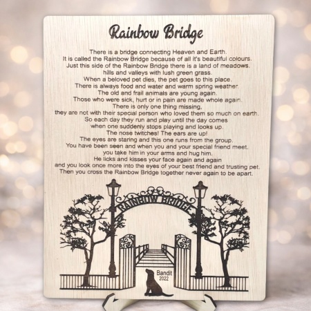 Rainbow Bridge - Pet Memorial Plaque