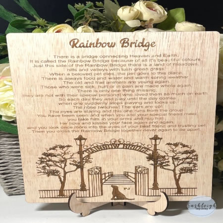 Rainbow Bridge - Pet Memorial Plaque