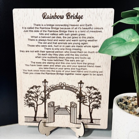 Rainbow Bridge - Pet Memorial Plaque