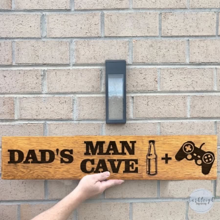 Man Cave Sign with Beer and Gaming Controller