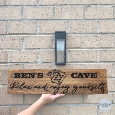Man Cave Sign with Playing Cards