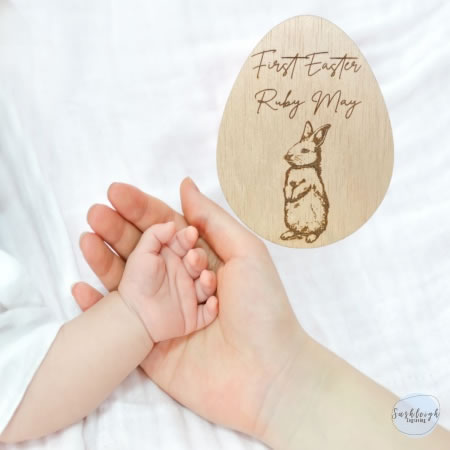 First Easter Personalised Egg Plaque