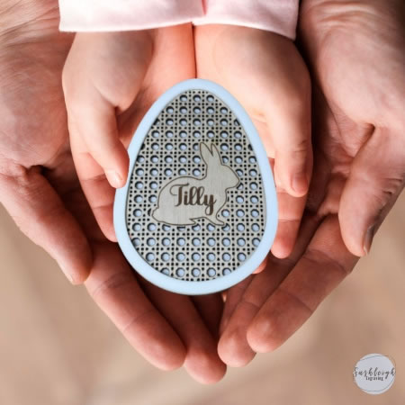 Easter - Rattan Designed Personalised Egg Shape