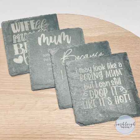 Slate Coasters for Mum