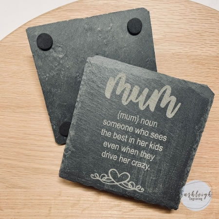 Slate Coasters for Mum