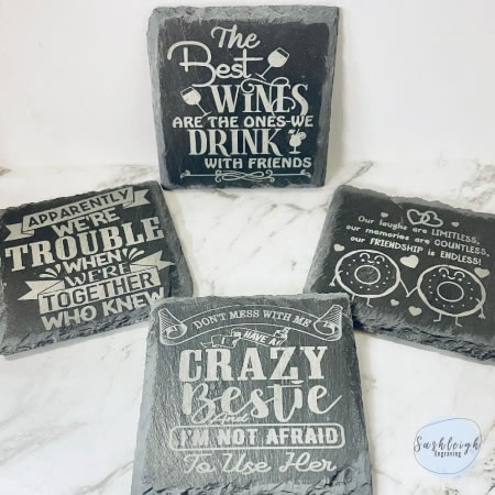 Slate Coasters - Friends