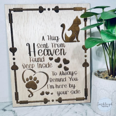 Pet Memorial - A Hug From Heaven - Cat