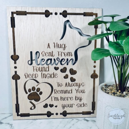 Pet Memorial - A Hug from Heaven - Dog
