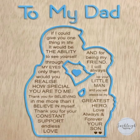 To My Dad Plaque