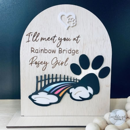 Pet Memorial Plaque - Ill meet you at Rainbow Bridge