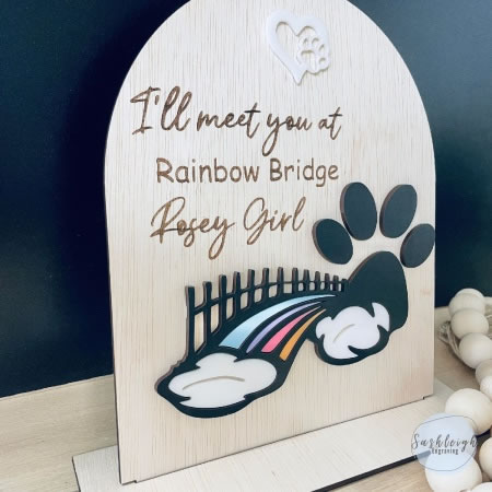 Pet Memorial Plaque - Ill meet you at Rainbow Bridge