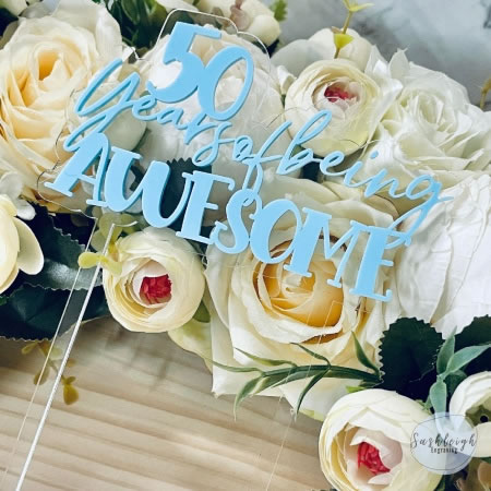 Being Awesome Age Cake Topper