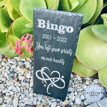 Pet Memorial Slate Tile