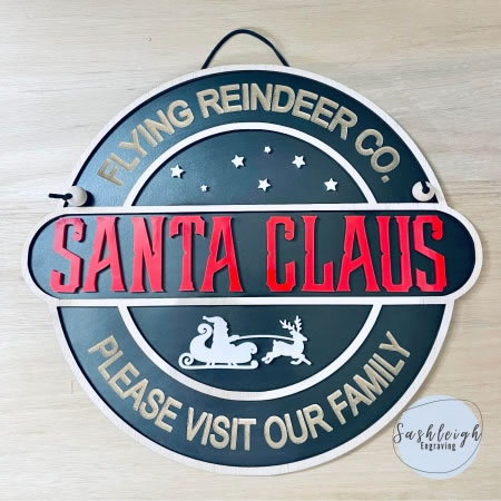 Santa Claus please visit our family Sign