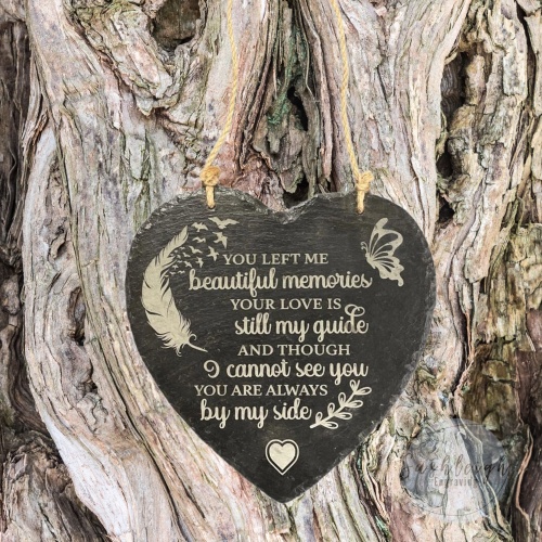 Memorial Slate Heart