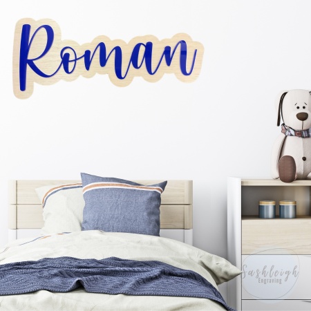 Kids Name Layered Wall Decor