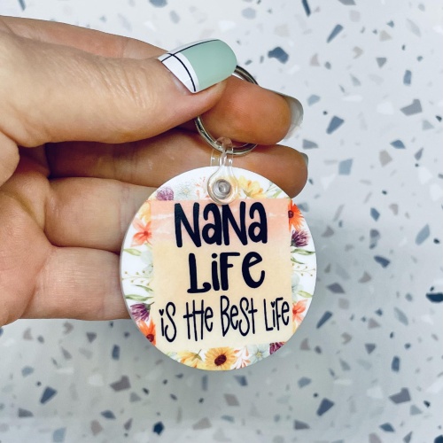 Mum Life Nan Life Keyring Bag Tag