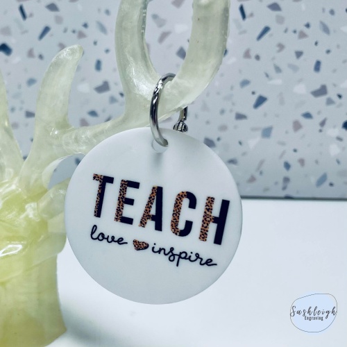 Teach Love Inspire Teacher Keyring