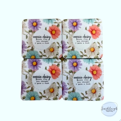 Oopsie Daisy Coasters - 4pc