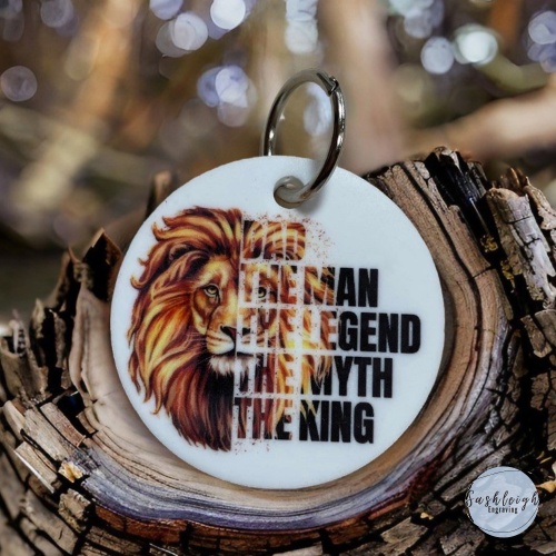 Dad - The Man The Legend The Myth The King Keyring