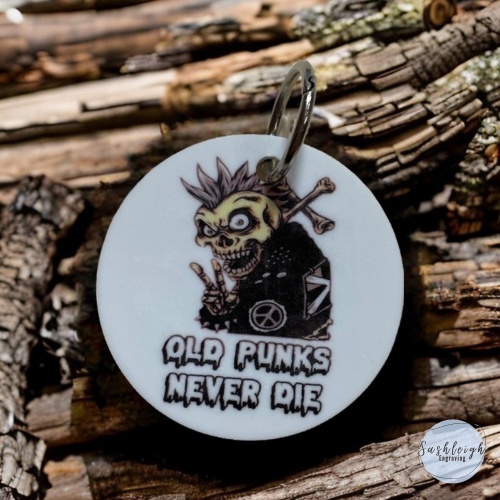 Old Punks Never Die Keyring