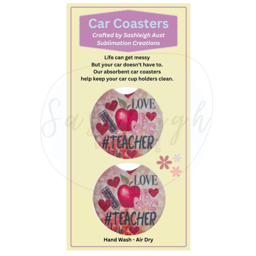 Teacher Gift Car Coasters