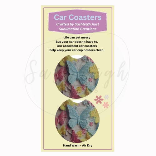 Butterflies Car Coasters
